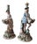 Antique Rococo Porcelain Figural Candlesticks from Sitzendorf, 1900, Set of 2 For Sale