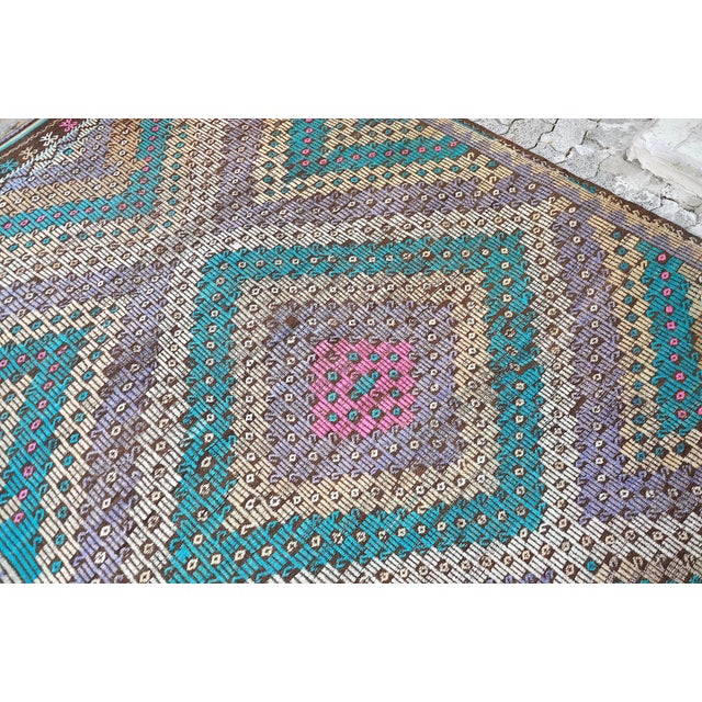 1960s Vintage Bohemian Turkish Rug For Sale - Image 6 of 11