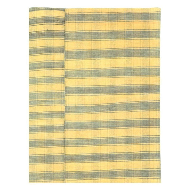 Galerie Shabab Collection Mid-20th Century Small Room Size Turkish Flat-Weave Kilim Accent Rug in Yellow For Sale - Image 4 of 10