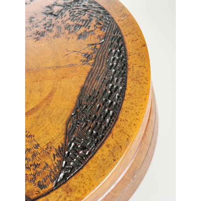 Round Wooden Box, France, 1950s For Sale - Image 16 of 18