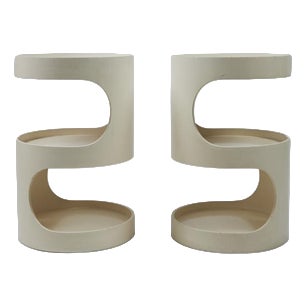 Wooden Nightstands attributed to Luigi Sormani, Set of 2 For Sale