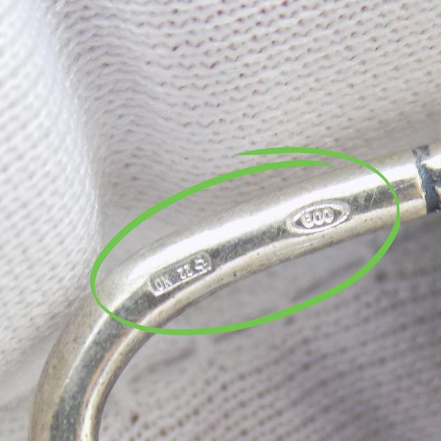 Metal Vintage Italian Handmade Genuine Silver Bowler Hat Stick Dollhouse Miniature For Sale - Image 7 of 10