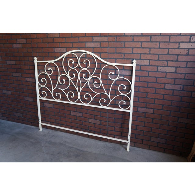 Early 21st Century Iron Scroll Queen Headboard For Sale - Image 5 of 5
