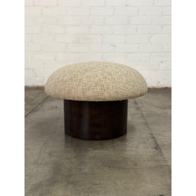 “Miel” Model Mushroom in Walnut and Beige Upholstery For Sale - Image 4 of 8
