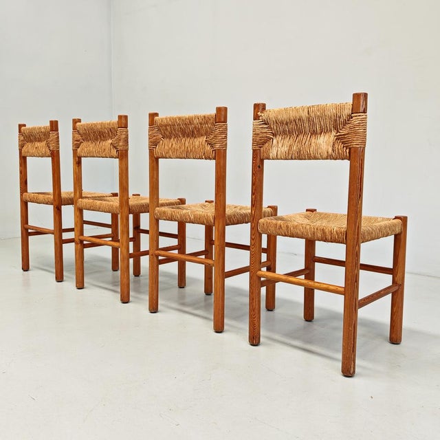 Chairs in Fir Wood and Rope by Raffaello Biagetti from Atelier Biagetti, 1970s , Set of 4 For Sale - Image 3 of 18