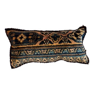 Pillow W/Antique Persian Rug Fragment, 10"x 1'4" For Sale