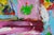 Contemporary "Magenta Spackle Swath" Contemporary Abstract Expressionist Acrylic Painting by Robbie Kemper For Sale - Image 3 of 6