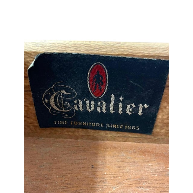 Vintage Cavalier Mid Century Modern Highboy Dresser Cabinet. For Sale - Image 9 of 9