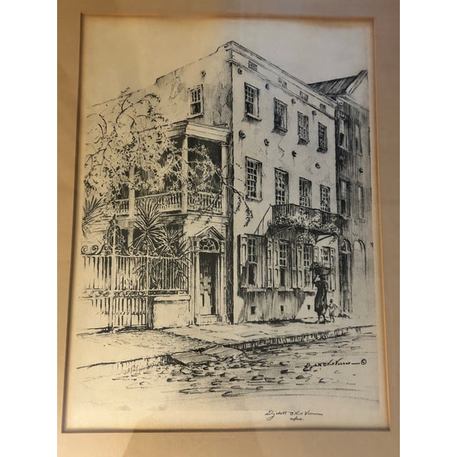 A vintage Charleston architectural print by celebrated South Carolina artist Elizabeth O’Neill Verner (1883–1979), one of...
