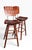 Pair Mid Century Wood Slat Swivel Bar Height Stools by Arthur Umanoff For Sale - Image 10 of 12
