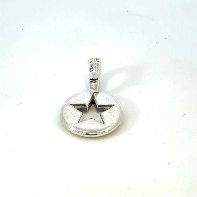 1990s 1990s David Yurman Star Amulet Pendant Sterling Silver Estate DY698 For Sale - Image 5 of 7