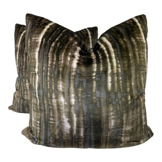 Kravet Couture "Chicattah" in Mink 22" PIllows-A Pair For Sale