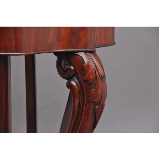 19th-Century Mahogany and Marble Top Console Table For Sale - Image 3 of 13