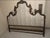 Vintage French Provincial Carved Wood & Upholstered Headboard – King Size For Sale - Image 4 of 6