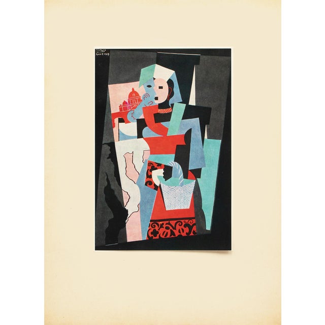 Portraiture 1960s After Pablo Picasso "Italian Woman", Period Cubist Full-Color Print For Sale - Image 3 of 7