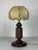 Brown French Modern Wood Turned Mushroom Cocoon Table Lamp by Charles Dudouyt, 1950s For Sale - Image 8 of 14
