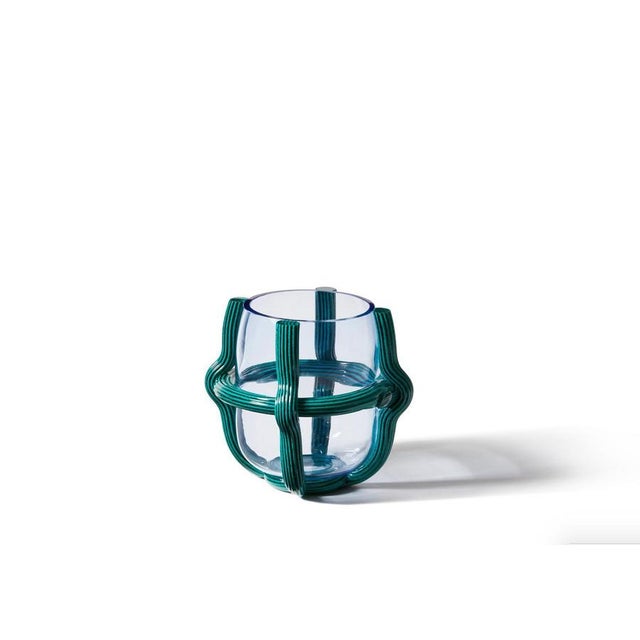 Aqua Sestiere Vase in Murano Glass by Patricia Urquiola For Sale - Image 8 of 13