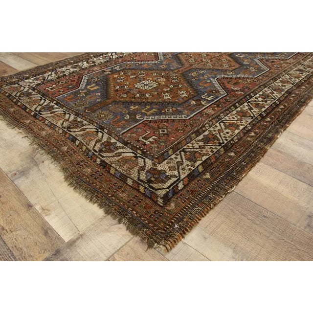 Antique Persian Shiraz Rug - 04'06 x 06'10 For Sale In Dallas - Image 6 of 8