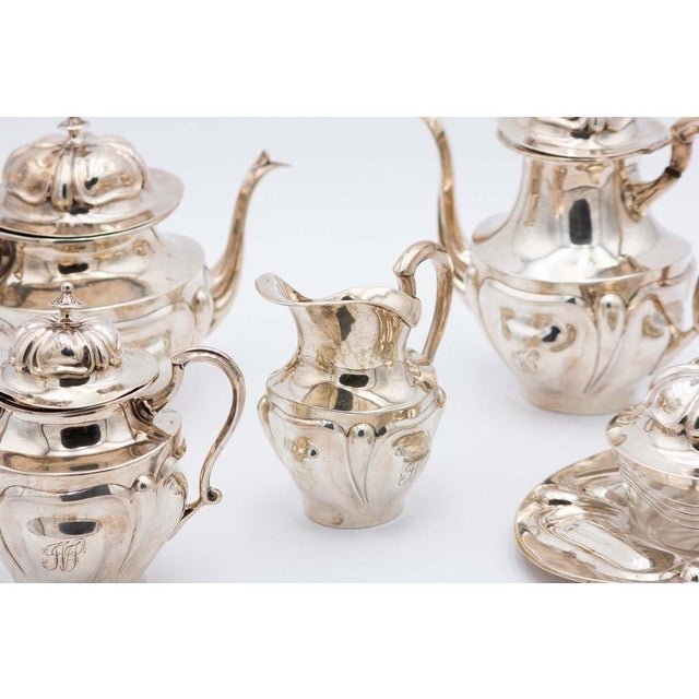 Silver Tea Service, Set of 6 For Sale - Image 4 of 6