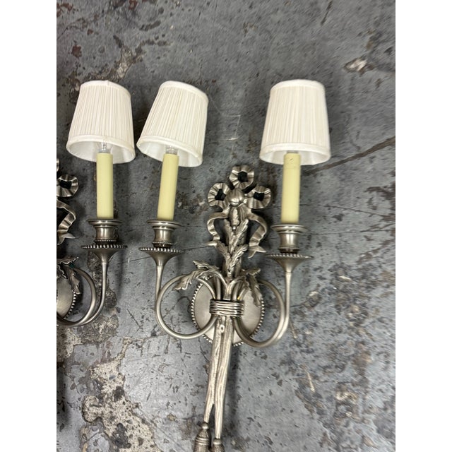 19th Century Louis XVI Style Wall Sconces, Pair For Sale - Image 9 of 12