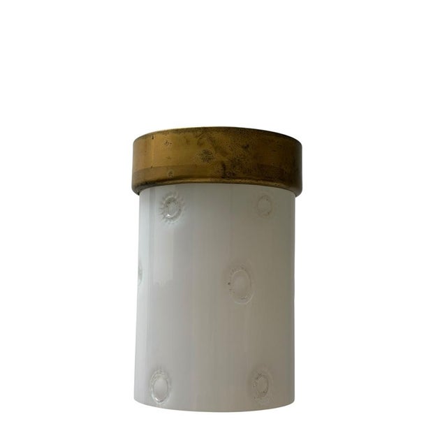 Mid-Century Modern Murano Pendant Lamp in Bronze and Milk Glass, 1960s For Sale - Image 4 of 13