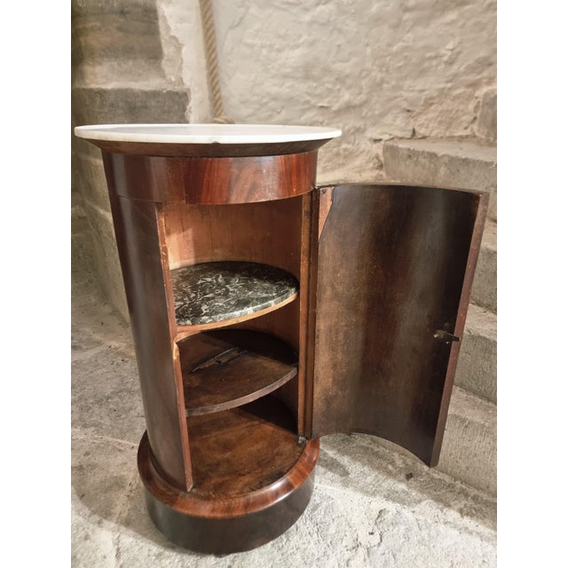 Antique French Empire Somno Bedside Table in Mahogany with Marble Top, 1805 For Sale - Image 10 of 13
