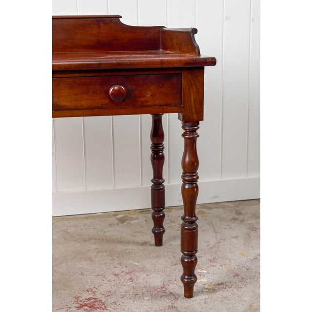 19th Century 2-Drawer Mahogany Desk/Wash Stand For Sale - Image 9 of 15