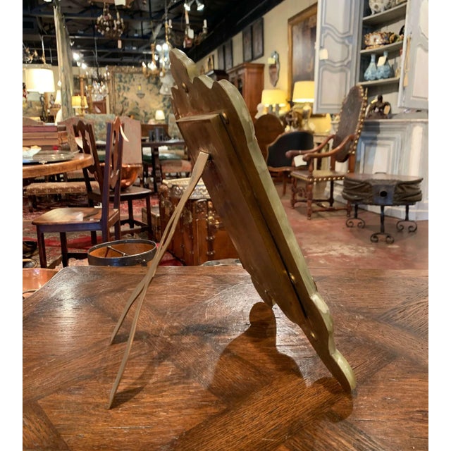 19th Century French Louis XV Marble and Champlevé Vanity Table Mirror For Sale - Image 11 of 12