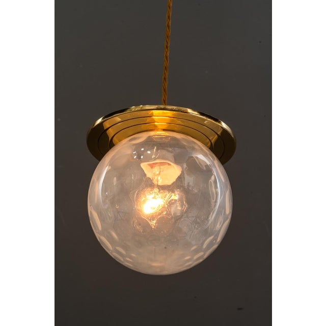 Pendants attributed to Koloman Moser for Bakalowits & Söhne with Glass Shades from Loetz, 1908, Set of 2 For Sale - Image 17 of 18