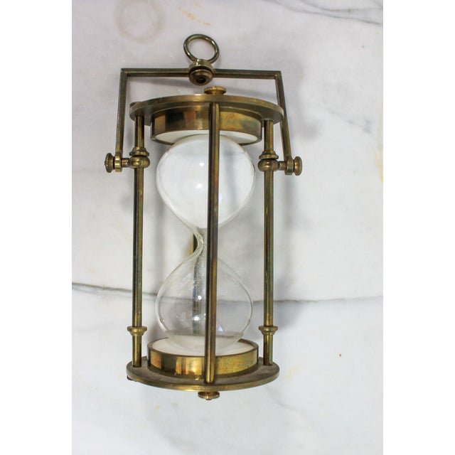 Vintage Hangable Brass Hourglass - Egg Timer For Sale - Image 4 of 8