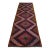 1960s Turkish Runner Rug Hand Woven Embroidered Wool Hallway- Kitchen Decor - 2'9" X 10'8" For Sale