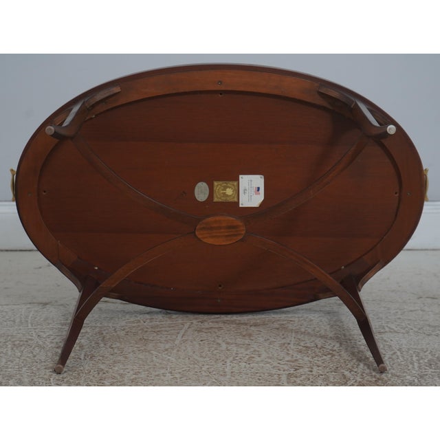 Baker Historic Charleston Mahogany Tray Top Table For Sale - Image 14 of 15