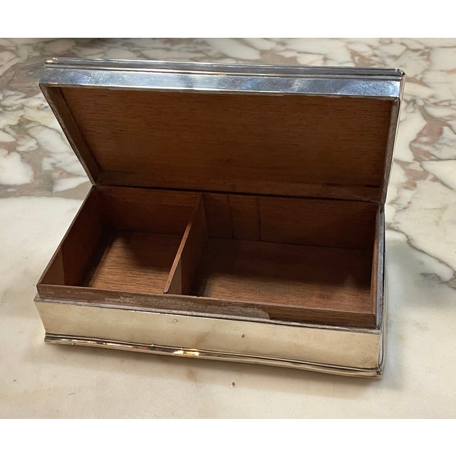 Rectangular Silver Metal Box, 1952 For Sale - Image 3 of 18