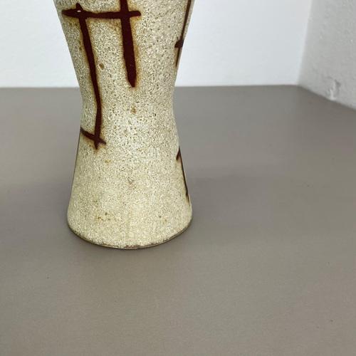 WGP Bamboo Ceramic Fat Lava Vases attributed to Scheurich, Germany, 1970s, Set of 2 For Sale - Image 15 of 18