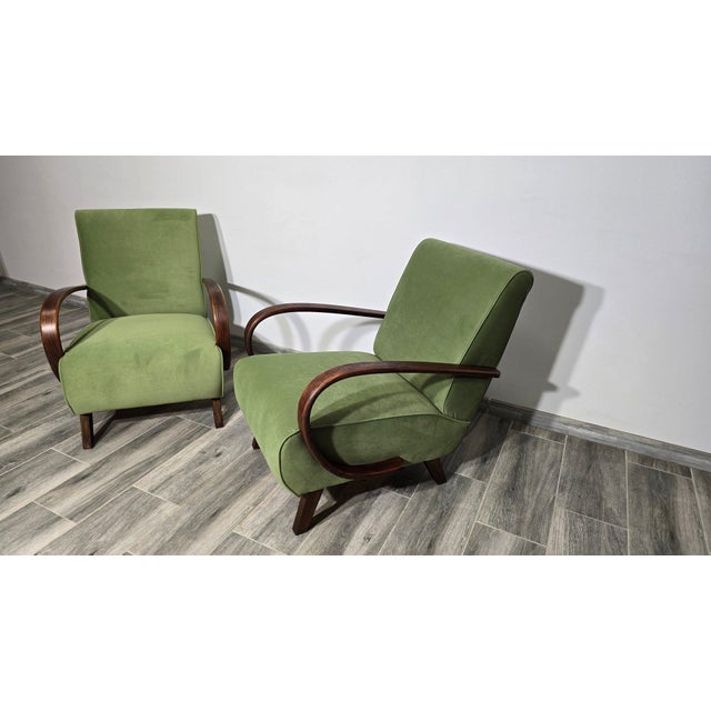 1940s Set of Lounge Chairs by Jindrich Halabala, 1940s For Sale - Image 5 of 14