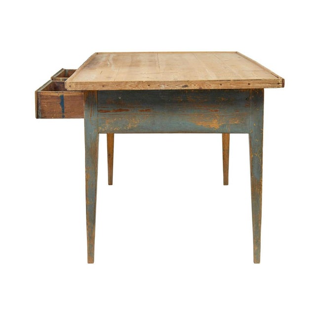 Wood Mid 19th Century Swedish Pine Bakers Table For Sale - Image 7 of 10