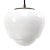 White White Opaline Glass & Brass Pendant Light For Sale - Image 8 of 8