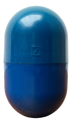 Postmodern Space Age Deutsche Bank Pill Shaped Balancing Penny Bank