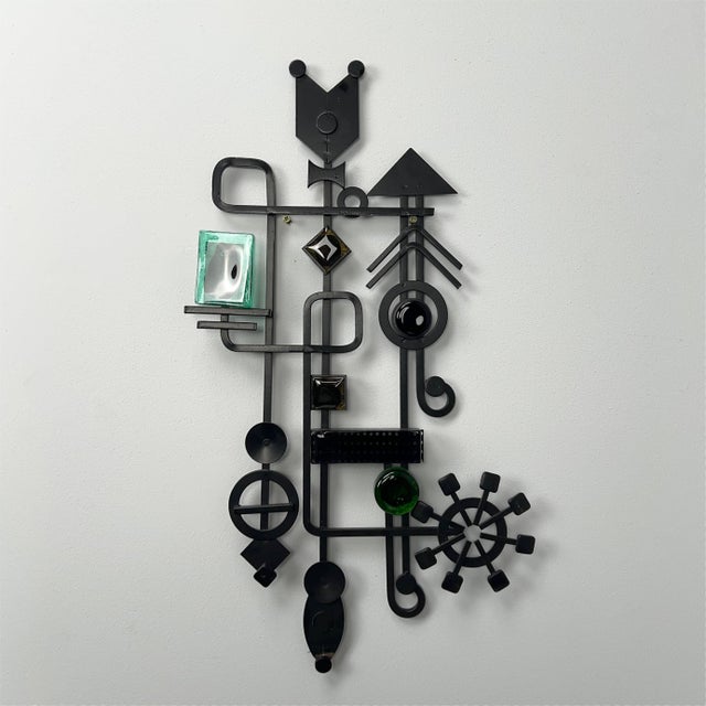 Plastic Mid-Century Wrought Iron Wall Decoration from Dantoft, Denmark, 1960s For Sale - Image 7 of 7