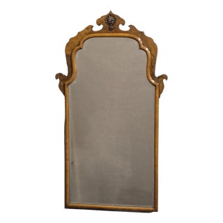 Queen Anne Burr Walnut Wall Mirror, 1920 For Sale