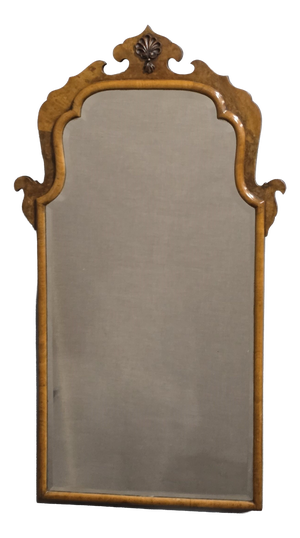 Queen Anne Burr Walnut Wall Mirror, 1920