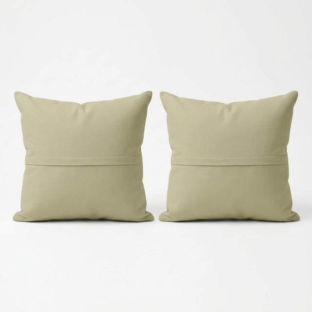 Anatolian Kilim Lumbar Pillow Cover 16'' X 16'' & 14'' X 20'' - Set of Two For Sale - Image 4 of 4
