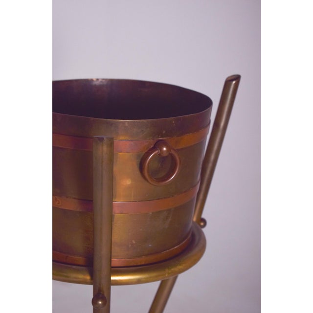 Copper Danish Metal Planter, 1950s For Sale - Image 8 of 9