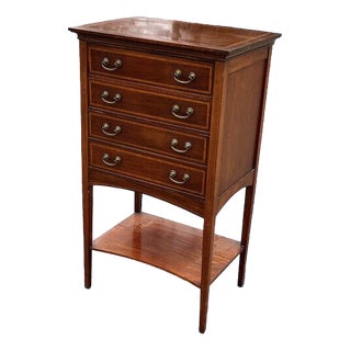 Exwardian Inlaid Mahogany Filing Drawers For Sale