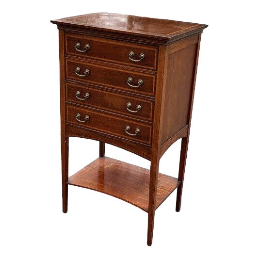 Exwardian Inlaid Mahogany Filing Drawers For Sale