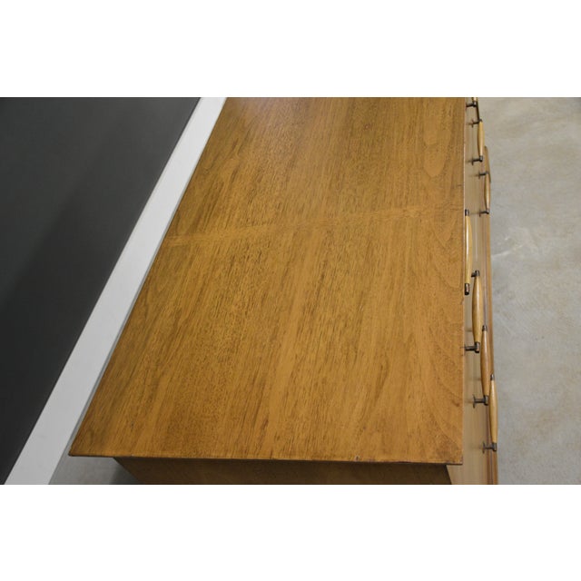 Henredon 60” Walnut Dresser For Sale - Image 10 of 10