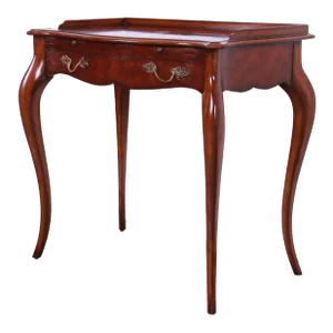 Maitland Smith French Provincial Louis XV Mahogany Leather Top Ladies Writing Desk