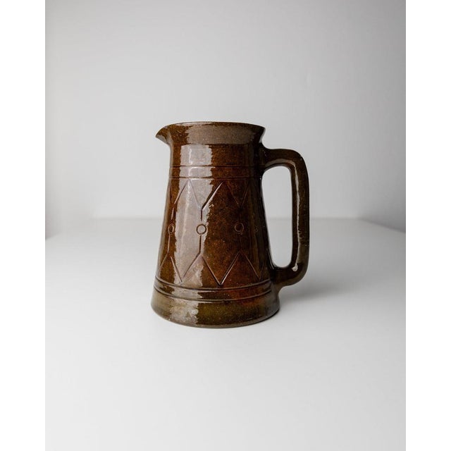 Vintage Ceramic Jug or Vase with Handle by Urbano Fontana, Italy, 1970s For Sale - Image 5 of 11