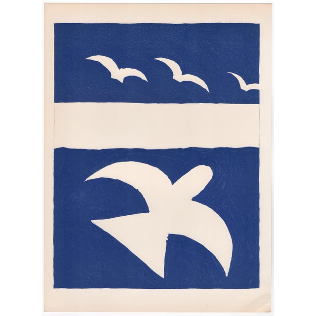 Georges Braque (1885-1954) Flying Birds Original Lithograph Year: 1955 Printer: Mourlot Frères for Tériade Size: 357 x 267...