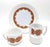 Offered is a set of 6 pieces of vintage 1970s Schirnding porcelain tea cups accompanied by a creamer and a dessert plate...